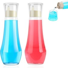 2PCS Glass Mouthwash Dispenser for Bathroom, 8.8OZ Mouth Wash Container Bottle w