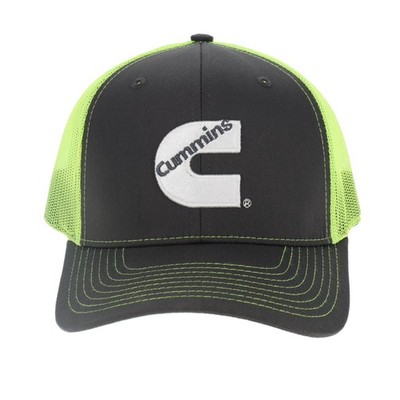 Cummins Hat Hi-Vis Neon Mesh Snapback Cap CMN35199 Cummins Logo Cap Trucker Hats