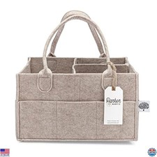 Diaper Caddy Organizer for Nursery  Car - Storage Bin for Wipes  Diapers