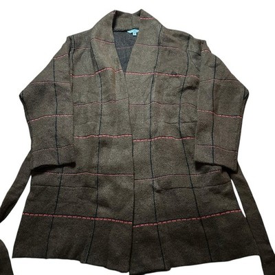 Time and Tru 3XL Women s Checker Board belted Cardigan Sweater