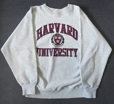 Vintage KELLSPORT Harvard University Spellout Crewneck Sweater L Made in USA