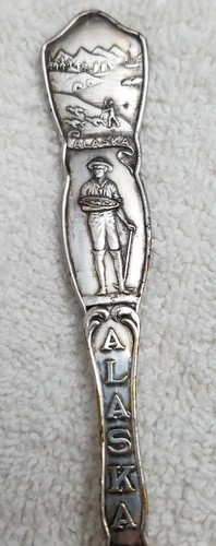 VINTAGE ALASKA A-1 SILVERPLATE GOLD MINER SOUVENIR SPOON - Picture 6 of 7
