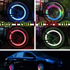 4X Car Auto Wheel Tire Tyre Air Valve Stem LED Light Caps Cover Accessories US
