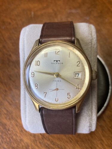 Vintage gents TECHNOS Swiss 1950s Men’s Watch