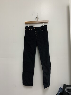 Levis Women's Size 24 Black Denim Wedgie Straight Leg Jeans