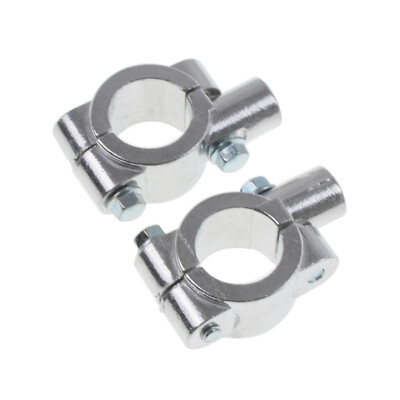 7-8'' 22mm Motorcycle Motorbike Handlebar 8mm Mirror Mount Adapter Holder Clamps