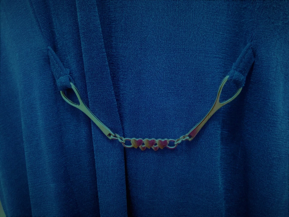 EUC Carolyn Strauss Royal синий, макси юбка костюм, серебро металлический отделки, женщин 1 x - Изображение 4 из 4