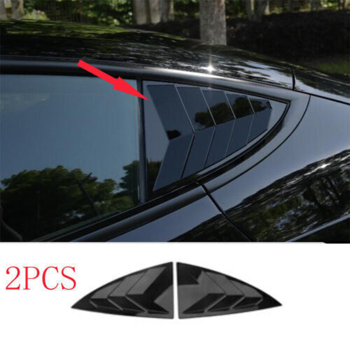 Glossy Black Side Window Louver Cover for Tesla Model Y 2020-2022