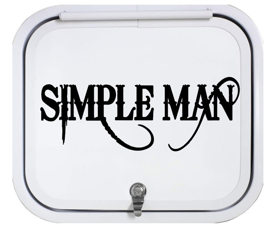Simple Man Window Decal Car Outlaw Cowboy Skynyrd Lyrics Sticker | eBay