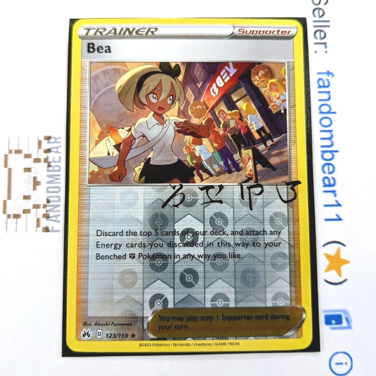 Bea REVERSE HOLO RARE Signature card 123/159 SWSH Crown Zenith 2023 Pokemon  TCG | eBay