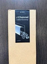EVEO Cable Management 96'' J Channel 6 x 16” Pack Cord Cover Cable Raceway White