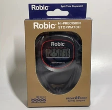 Robic SC-429 Hi-Precision Water Resist 2 Memory Stopwatch Black New