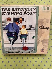 Saturday Evening Post, 1000 Pcs Puzzle, The Runaway, Norman Rockwell 19x26 NEW