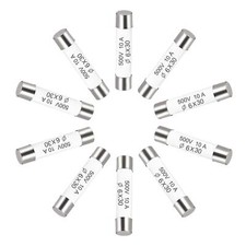 Ceramic Cartridge Fuses 10A 500V 6x30mm Fast Blow for Energy Saving Lamp 10pcs