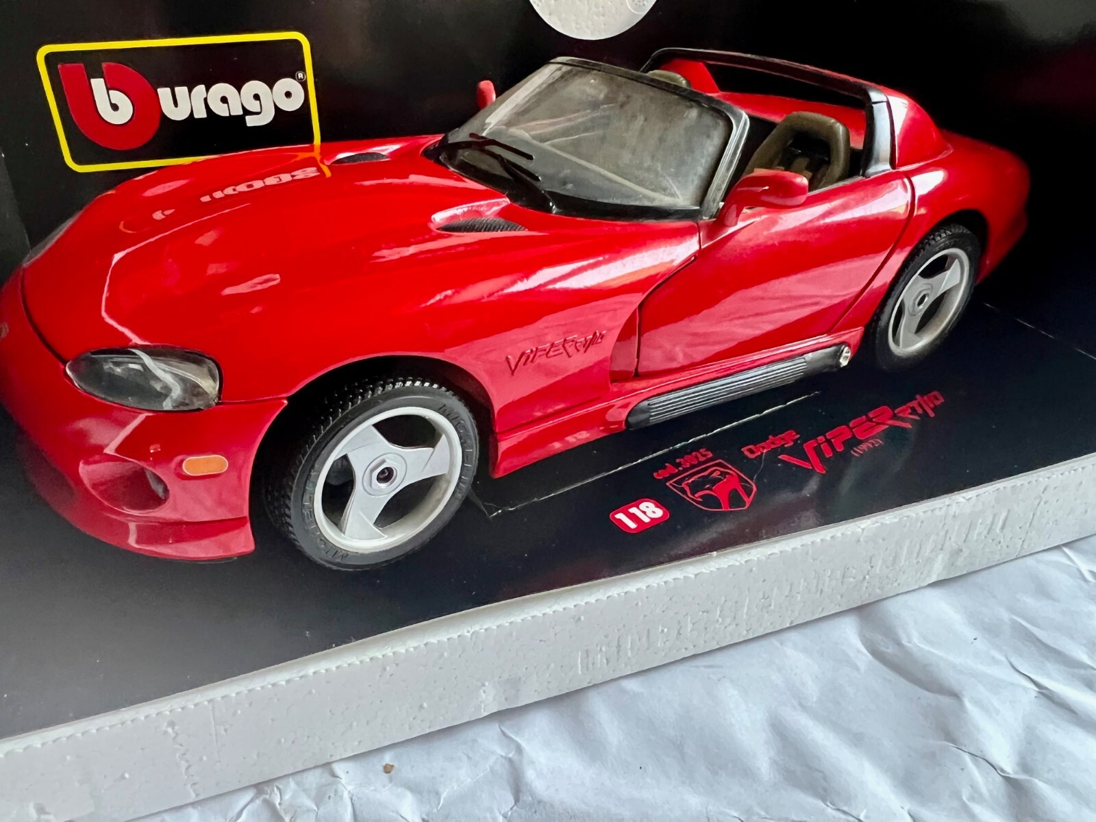 Modèle Réduit Dodge Viper RT10 1/18 Burago Rouge - Occasion, Italie, Sans Boîte