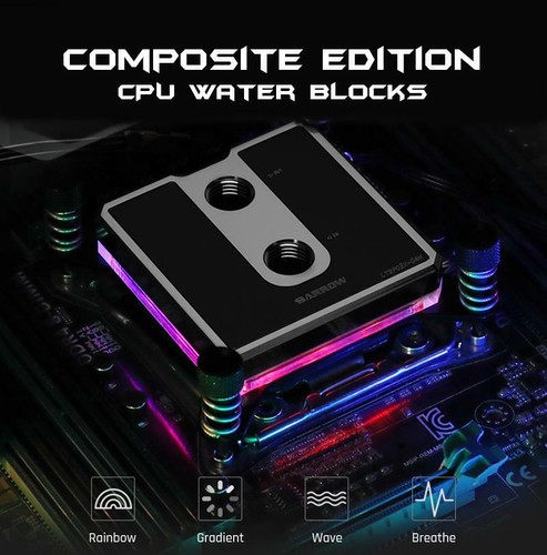 Barrow Composite Edition Micro Jet CPU Waterblock,AMD - Black - Afbeelding 3 van 5