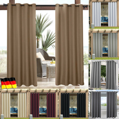 2 Platten Outdoor Vorhang Balkon Wasserdicht Sonnenschutz Blickdicht Gardinen