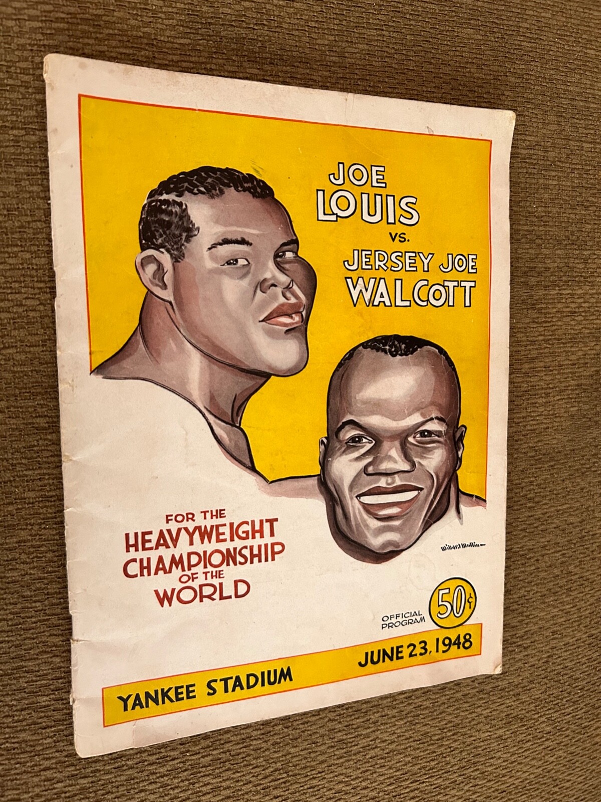 VERY RARE 1948 JOE LOUIS VS JERSEY JOE WALCOTT BOXING PROGRAM eBay