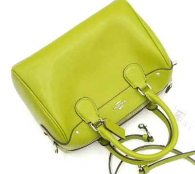 Coach Mini Lime Green Bennett Leather Crossbody/Satchel | eBay