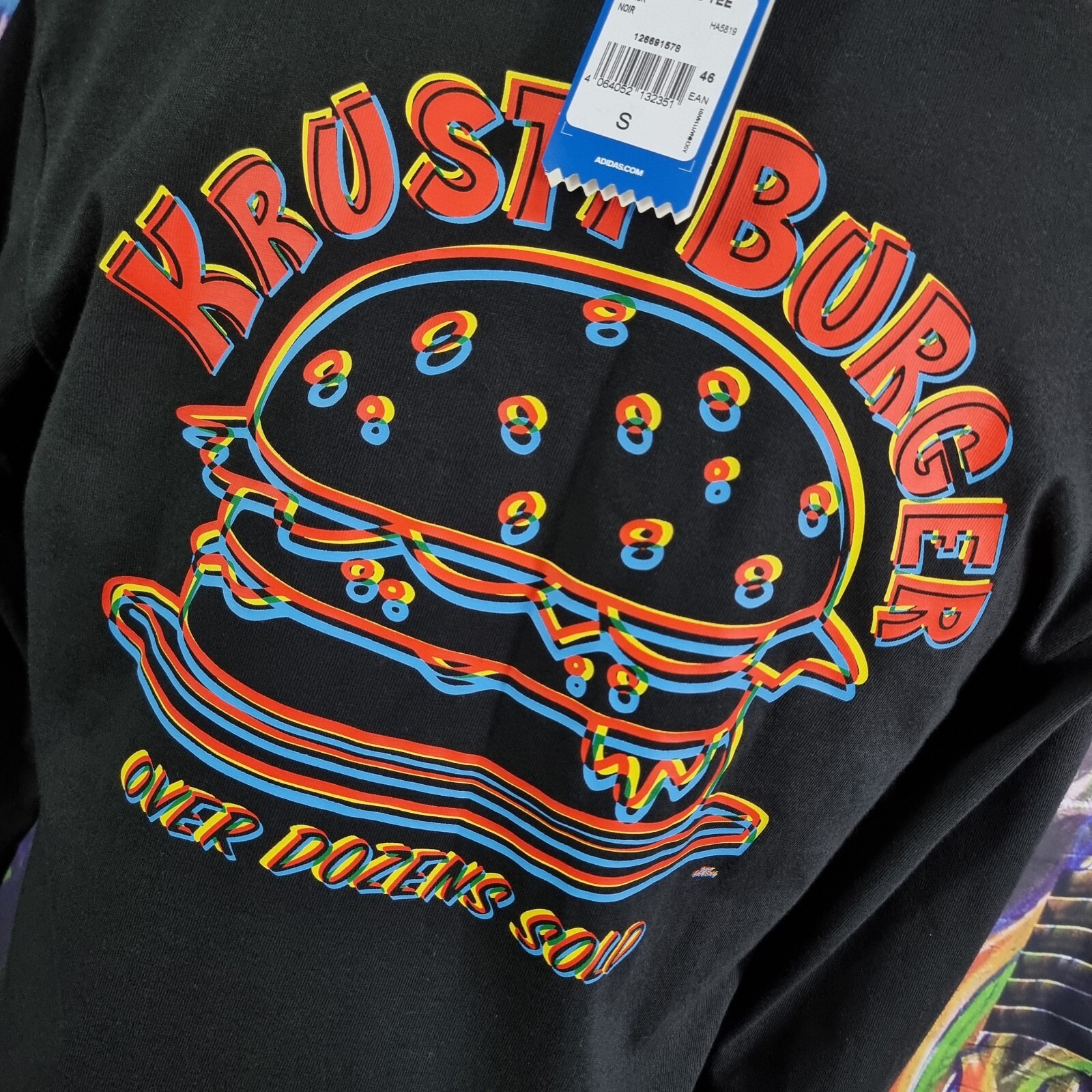 The Simpsons Adidas Krusty Burgers Long Sleeve Shirt (Size Small) NWT (A16) image 7