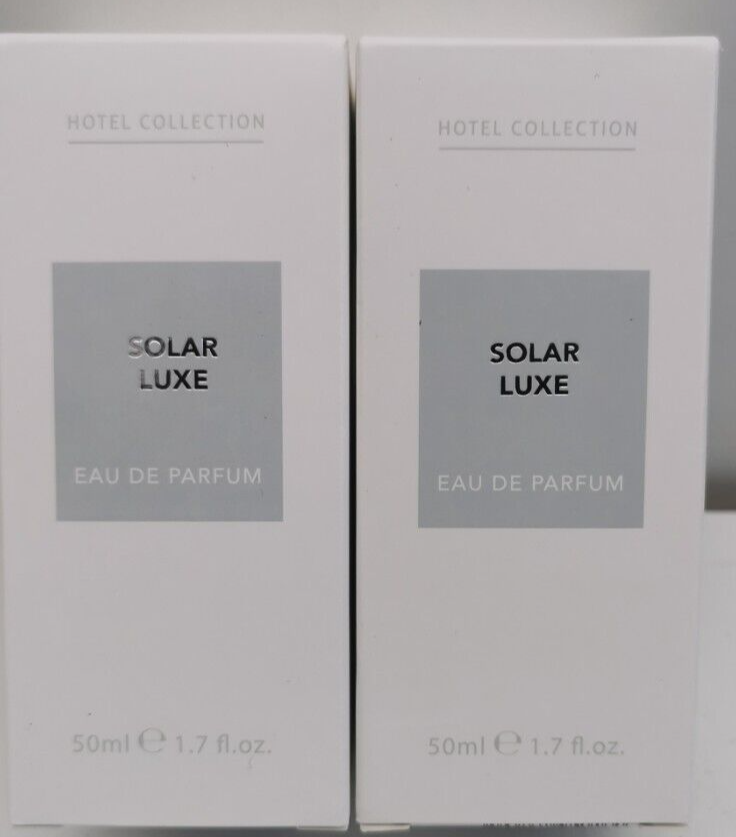 Aldi Hotel Collection Solar Luxe Eau De Parfum New Boxed EDP 50ml x2 eBay