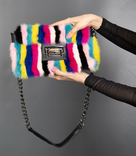 911 NEW WONDERFUL REAL MINK HANDBAG PURSE LUXURY FUR BEAUTIFUL LOOK - Picture 3 of 6