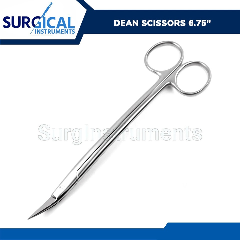 Dean Dental/Surgical Scissors 6.5" - Stainless Steel, Curved Sharp Blades