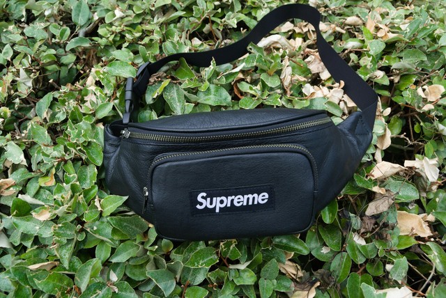 supreme leather fanny pack