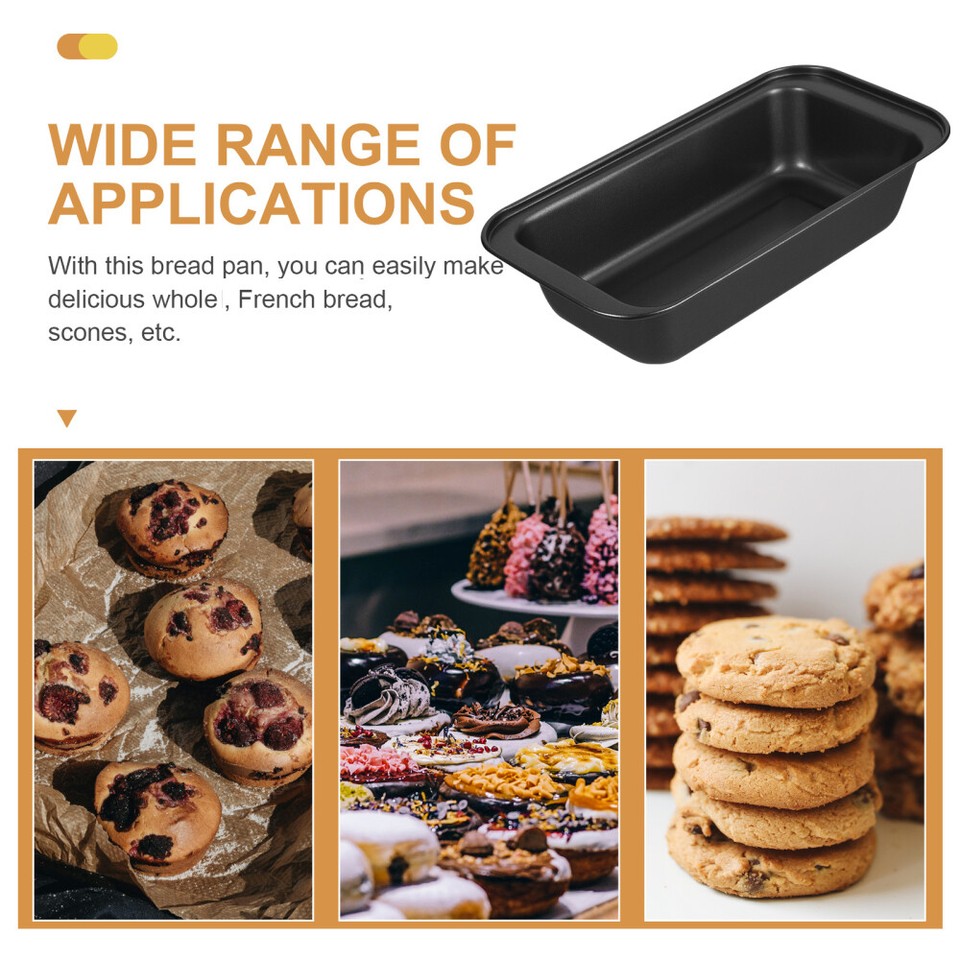 5pcs Carbon Steel Loaf Bread Baking Tin Nonstick Loaf Pan Kitchen Toast