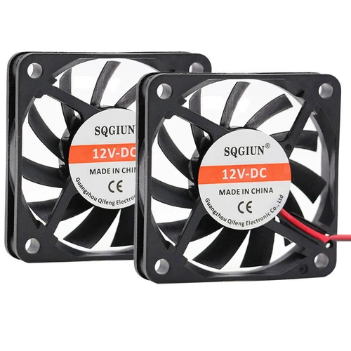 2x 2Pin 12V Ventilator lüfter 60x60x10mm 60mm Leise PC Gehäuselüfter Fan