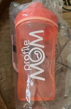 New Blender Bottle Radian 24oz w/Wire Whisk Shaker Ball & Detachable Loop -coral