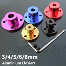Flanschkupplung 3mm 4mm 5mm 6mm 8mm starr Motorf&uuml;hrung Wellenkupplung Alu Farbig