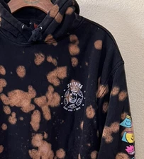 Spitfire Skate Like A Girl Bleach Dyed Black Sweatshirt Size M SW2