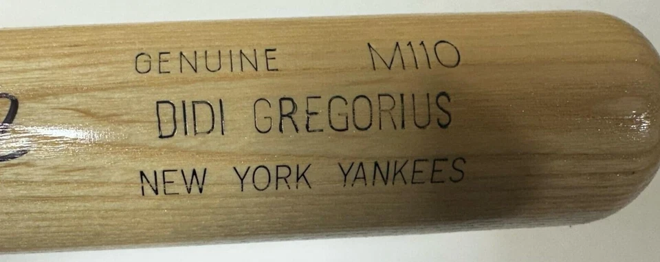 Bate de béisbol firmado por Didi Gregorius de los Yankees de Nueva York con certificado de autenticidad de fanáticos Foto 3 de 4