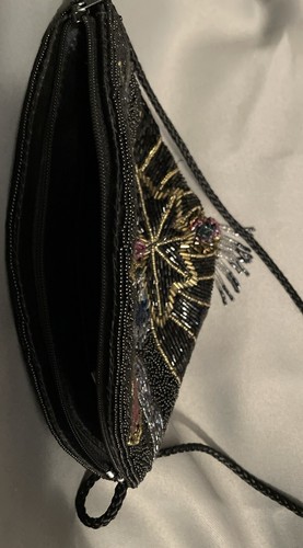 Beautiful Beaded Crossbody Coin Purse Bag.8.5” Magid Evening Wear - Picture 12 of 13