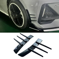 Universal 2X Gloss Black Front Rear Side Fender Vents Wing Decor Trim