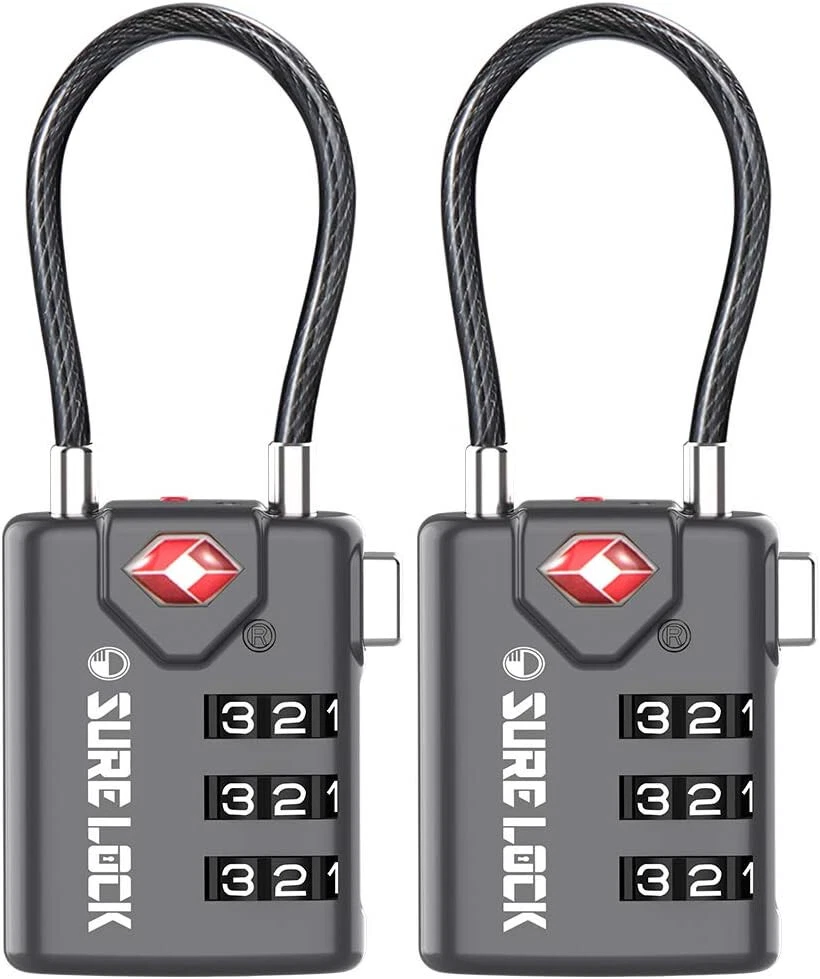 SURE LOCK TSA Compatible Travel Luggage Locks Inspection