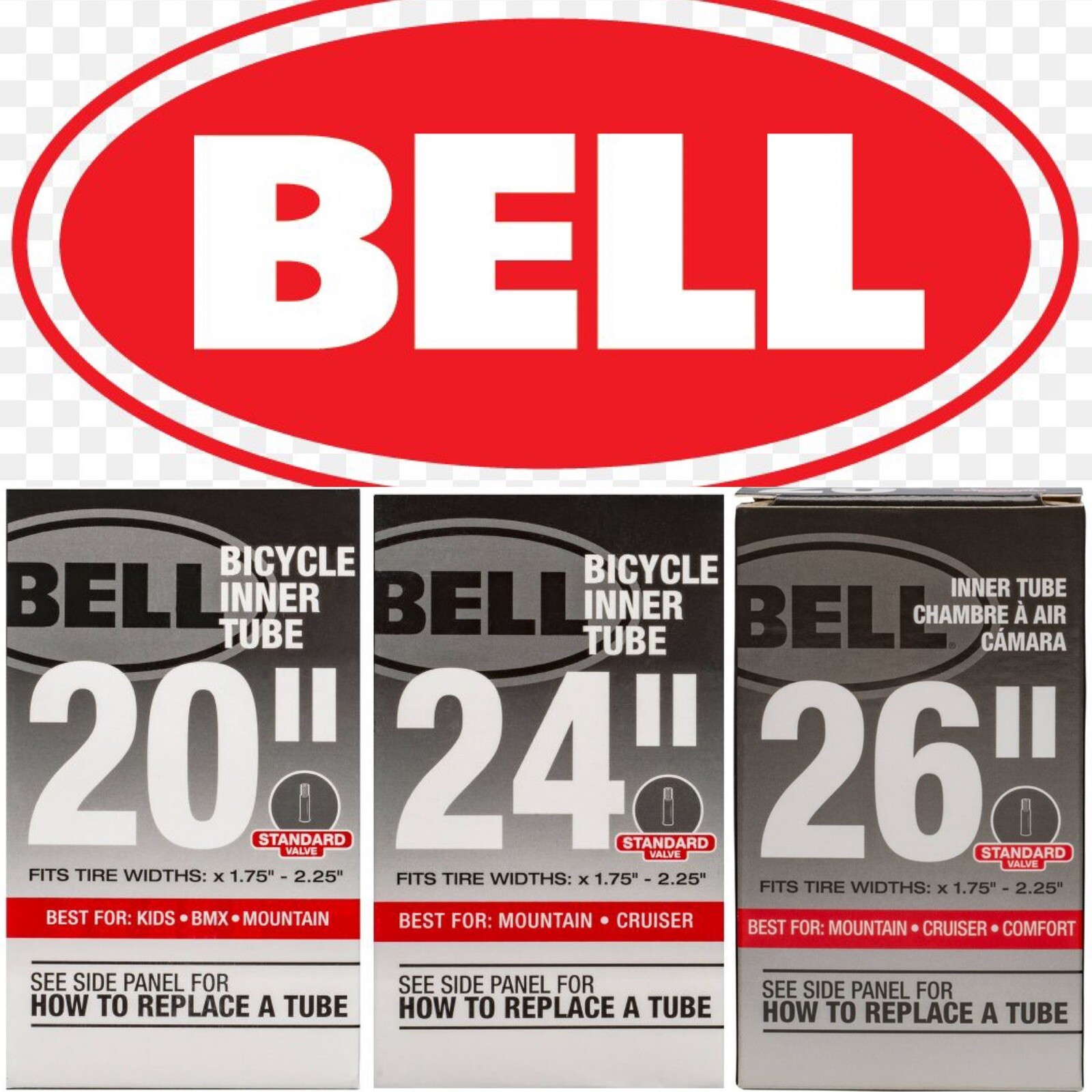 Bell 20” 24” & 26” Bicycle Schrader Valve Inner Tube Replacement