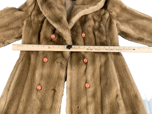 Vintage 50s Aleutian Fur Coat Dubrowsky & Joseph, Luxurious Brown #3811 - Picture 4 of 8