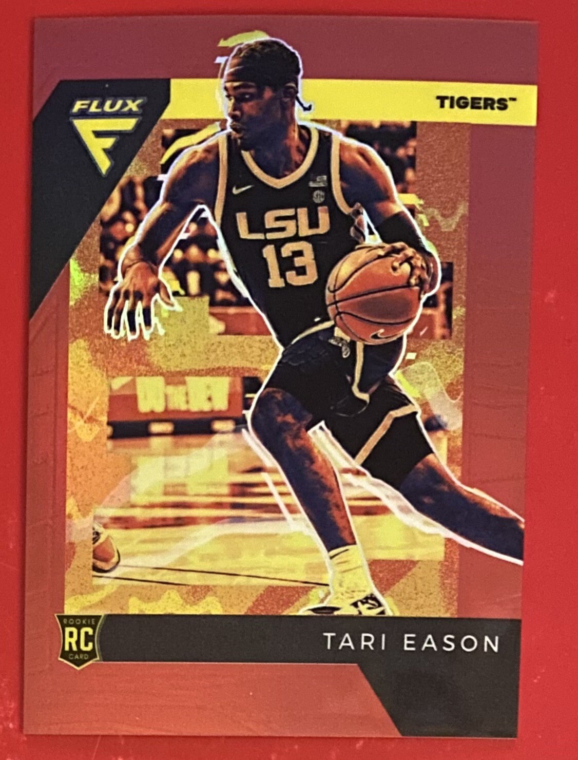 2022 Panini Chronicles Draft Picks Flux Red Prizm /149 Tari Eason RC #14 LSU
