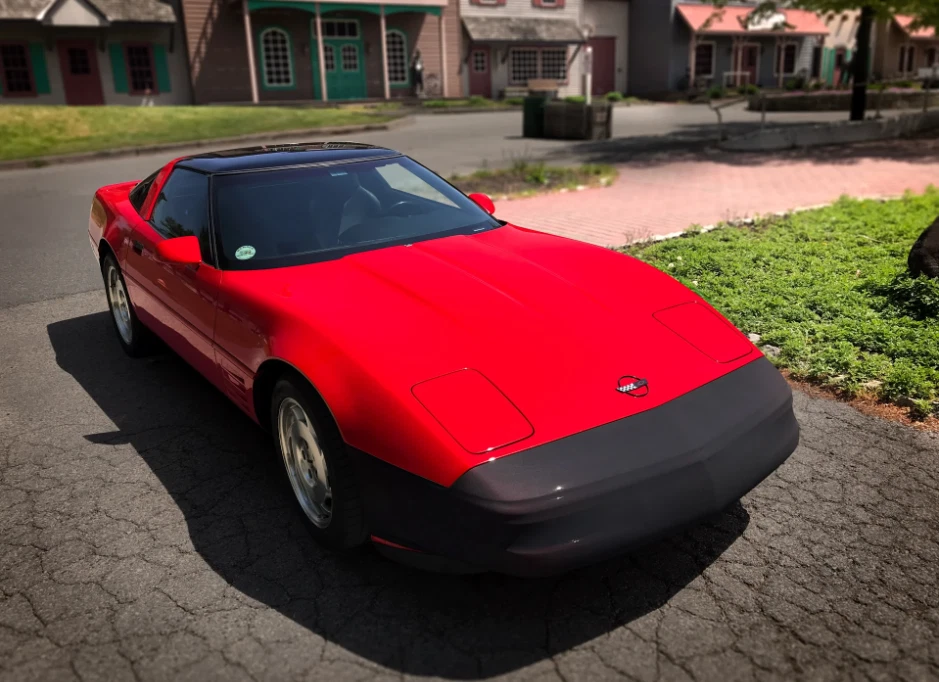 1984 -1996 C4 Corvette Front Bumper Nose Mask Bra NoviStretch Mesh EASY ON & OFF - Image 2 of 4