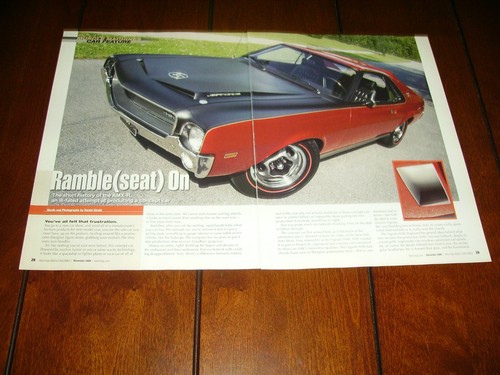 1968 AMERICAN MOTORS AMC AMX R ***ORIGINAL 2009 ARTICLE***