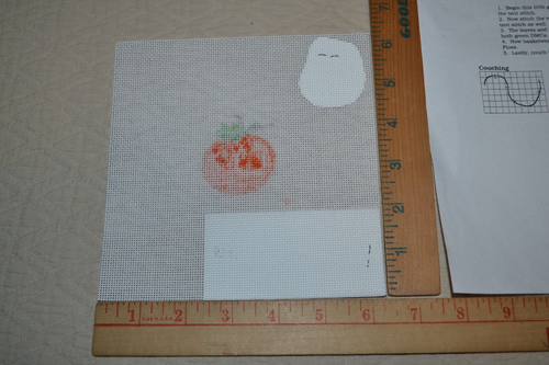 HP needlepoint canvas, Little Punkin', Halloween, #H15 by The Princess and Me - Picture 4 of 4
