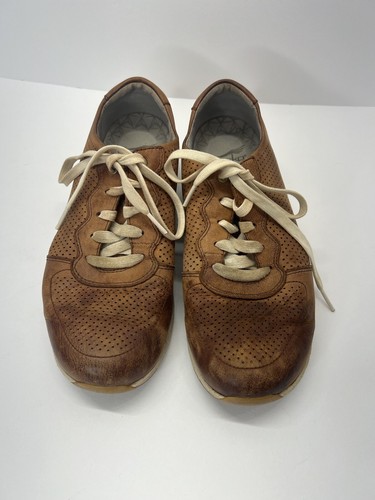 Dansko Women’s 39 Christina Brown Leather Lace Up Sneaker Comfort Casual - Picture 2 of 13