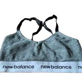 Good Condition New Balance Racerback Convertible Sports Bra Grey Medium