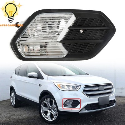 Fog Lights Lamp w/Black Cover Right Passenger Side For 2017-2019 Ford Escape