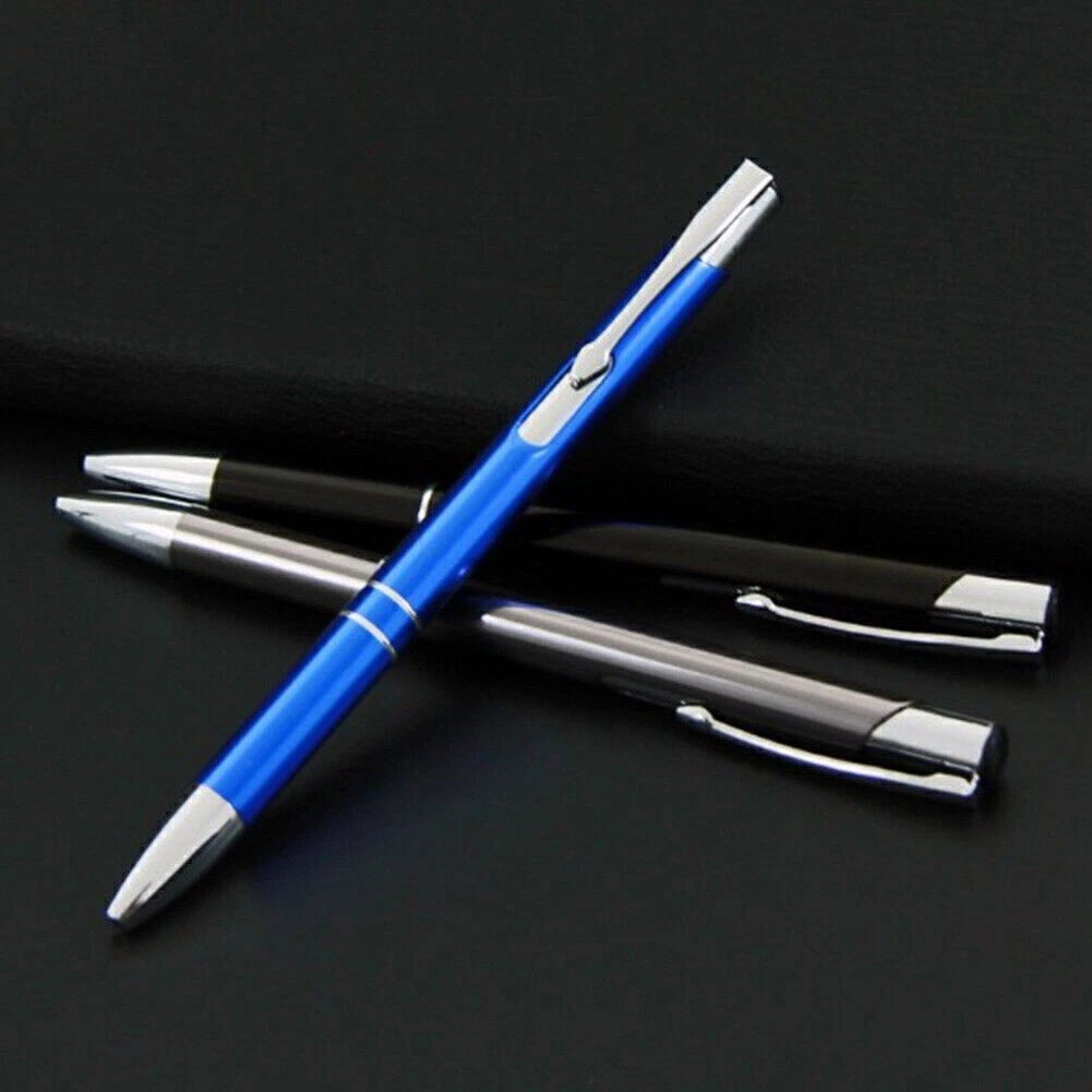 Full Metal Ballpoint Pen 1mm Black Ink Gel Pen Office Writing Stationery 2026