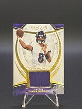 2025 Panini Immaculate Collection - Remarkable Jerseys Lamar Jackson #RM-LJN /49