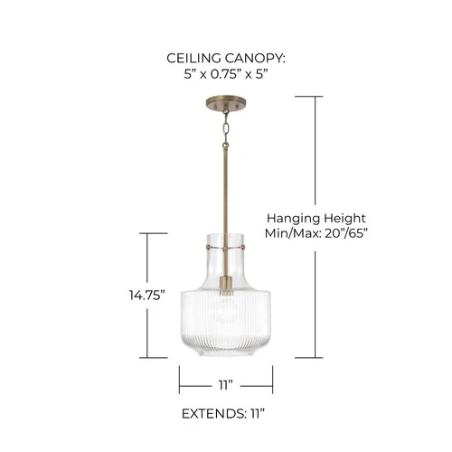 Capital Lighting 345111 Nyla 11"W Abstract Pendant - Picture 4 of 14