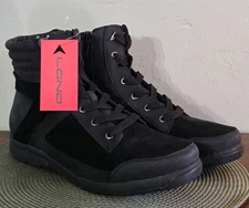 LGND Men’s Black Suede Lace-Up Boots Side Zip Size 11M New With Tags